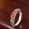 主图1 Auspicious Cloud: S925 Silver Nanhong Agate Ring