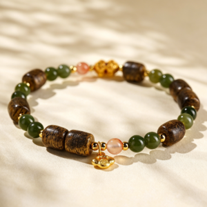 Feng Shui Bracelet | Natural Agarwood & Jade