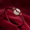  The Peace Circle: Genuine Hetian Jade Woven Lucky Cord Bracelet