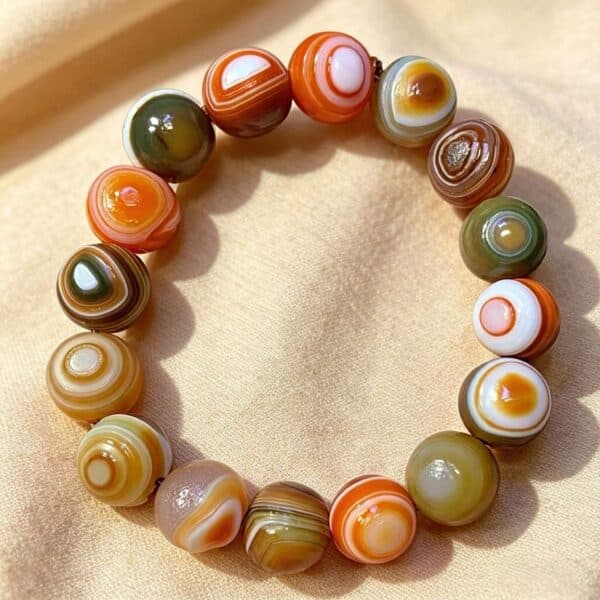 The Desert Energy Keeper: Alashan Gobi Eye Agate Bracelet