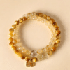 主图1-sku6mm Double Wrap Yellow Tiger's Eye & Citrine Pixiu Bracelet