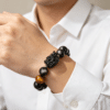 Silver Obsidian PiXiu Fortune Bracelet