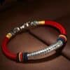 The Calm Keeper: Heart Sutra 925 Sterling Silver Vajra Knot Bracelet