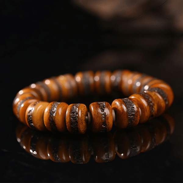 The Fearless Path: Vintage Tibetan Yak Bone Mala Bracelet