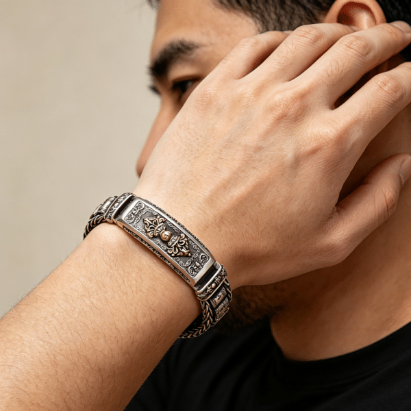 The Path Opener: Vajra Lu Lu Tong Sterling Silver Luck & Success Bracelet