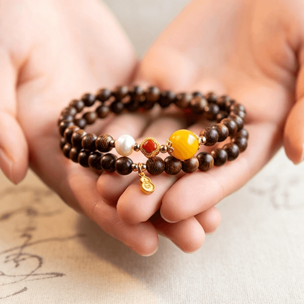 主图2 Grounded Joy Collection: Natural Kynam Agarwood Bracelets