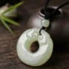 主图2 The Abundance Guardian: Double Pixiu Natural Hetian Jade Peace Buckle Necklace