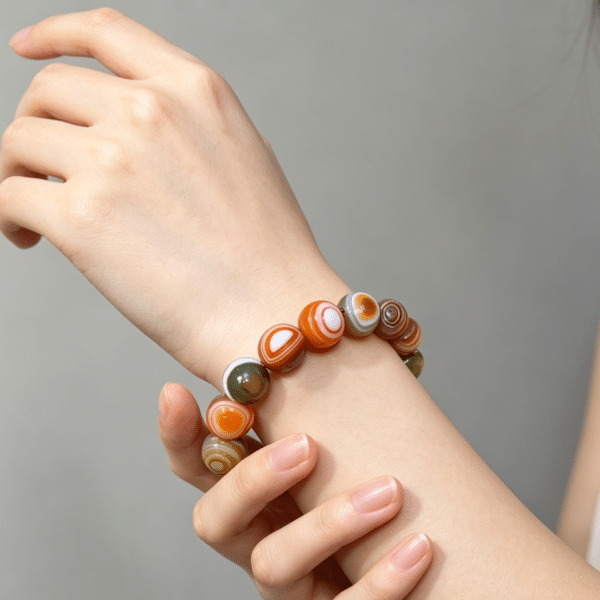 The Desert Energy Keeper: Alashan Gobi Eye Agate Bracelet