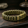 The Mantra Keeper: Antique Brass Tibetan Om Mani Padme Hum Bracelet