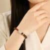 Tiger's Eye & Hetian Jade Gourd Fortune Bracelet