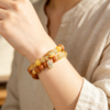 主图3 The Abundance Calm: Lao shan Sandalwood & Citrine "Fu" Fortune Bracelet