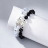 主图3 S999 Sterling Silver PiXiu Obsidian & Cat's Eye Couple Bracelet