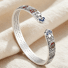 999 Sterling Silver Enamel Lucky Bangle