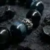 The Restart Shield: Silver Sheen Obsidian & Blue Tiger's Eye Bracelet
