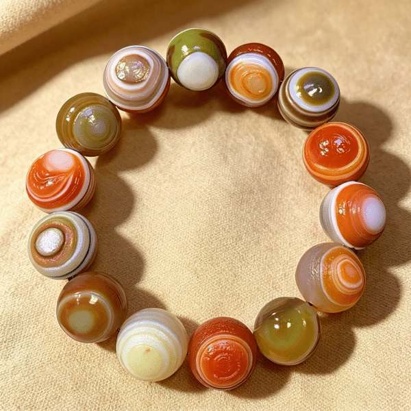 The Desert Energy Keeper: Alashan Gobi Eye Agate Bracelet