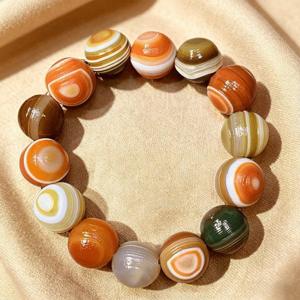 The Desert Energy Keeper: Alashan Gobi Eye Agate Bracelet