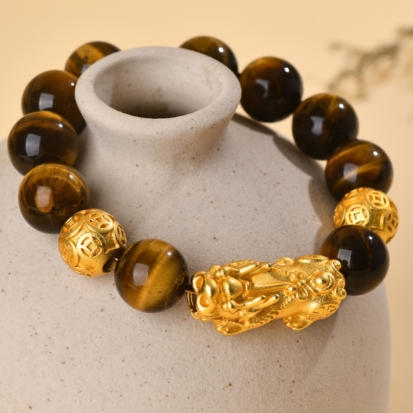 The Prosperity Amplifier: Natural Yellow (Golden) Tiger's Eye & PiXiu Fortune Bracelet
