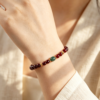 主图4 The Vitality Talisman: Natural Burgundy Garnet Beaded Bracelet