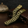 The Mantra Keeper: Antique Brass Tibetan Om Mani Padme Hum Bracelet