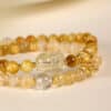 主图4 Double Wrap Yellow Tiger's Eye & Citrine Pixiu Bracelet