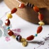 The Fortune Magnet: Natural Southern Red Agate Mixed Gemstone Bracelet