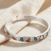 999 Sterling Silver Enamel Lucky Bangle