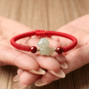 The Fortune Steed: Natural Hetian Nephrite Jade Braided Bracelet
