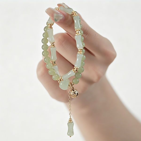 主图5-1 Bamboo Pattern Nephrite Bracelet, Harmony & Growth