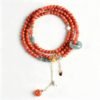 主图5 The Joy Balance: Dual-Wear Natural South Red Agate & Blue Jadeite Beaded Jewelry