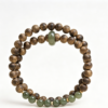 主图5 The Quiet Grove: Qi nan Agarwood & Hetian Jade Double-Wrap Bracelet
