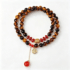 Tiger's Eye & Red Agate Double Wrap Bracelet
