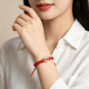  The Peace Circle: Genuine Hetian Jade Woven Lucky Cord Bracelet