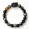 Silver Obsidian PiXiu Fortune Bracelet