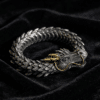 生成去文字提示词 (2) The Dominance Dragon: S925 Sterling Silver Vintage Bold Men's Dragon Bracelet