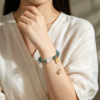 The Allure Guardian: Green Sugar Agate & Clear Quartz Nine-Tailed Fox Bracelet