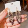 Symbol of Glamour & Grace: Teardrop Crystal Tassel Earrings S925 Post