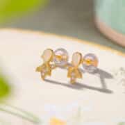 Lucky Koi Hetian Jade/Red Agate 925 Silver Earrings - Soft Hetian Jade Pair