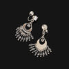 sku-2-无耳洞。一体式蚊香盘耳夹 The Calm Boho: Grey Crystal Tassel Earrings
