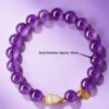 Symbols of Prosperity & Serenity: Amethyst & Hetian Jade Gourd Bracelet