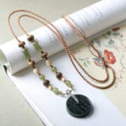 Steady Guardian: Nephrite Peace Coin Necklace