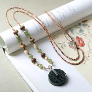 主图-1 Steady Guardian: Nephrite Peace Coin Necklace