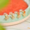 Lucky Koi Hetian Jade/Red Agate 925 Silver Earrings