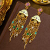 The Ocean Glow: Palace Enamel Jellyfish Gem Tassel Earrings