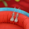 Fortune Hetian Jade 925 Sterling Silver Earrings