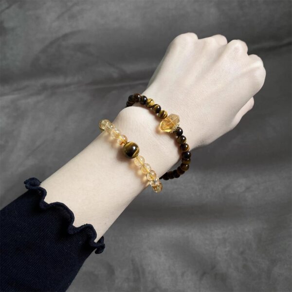 主图-2 The Abundance Amplifier: Tiger's Eye & Citrine Double Wrap Bracelet