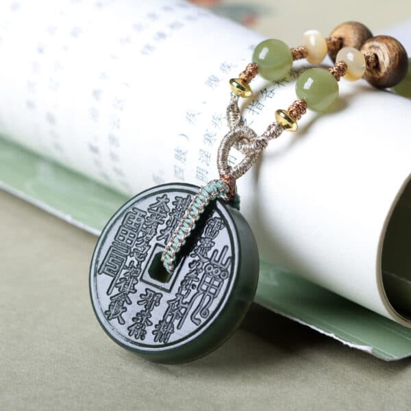 主图-3 Steady Guardian: Nephrite Peace Coin Necklace