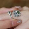 主图-3 The Prosperity Peony: Hetian Jade S925 Silver Adjustable Ring