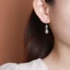 Fortune Hetian Jade 925 Sterling Silver Earrings