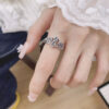 The Fortune Guardian: 925 Sterling Silver Vajra Abundance Ring