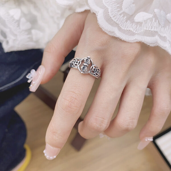 The Fortune Guardian: 925 Sterling Silver Vajra Abundance Ring